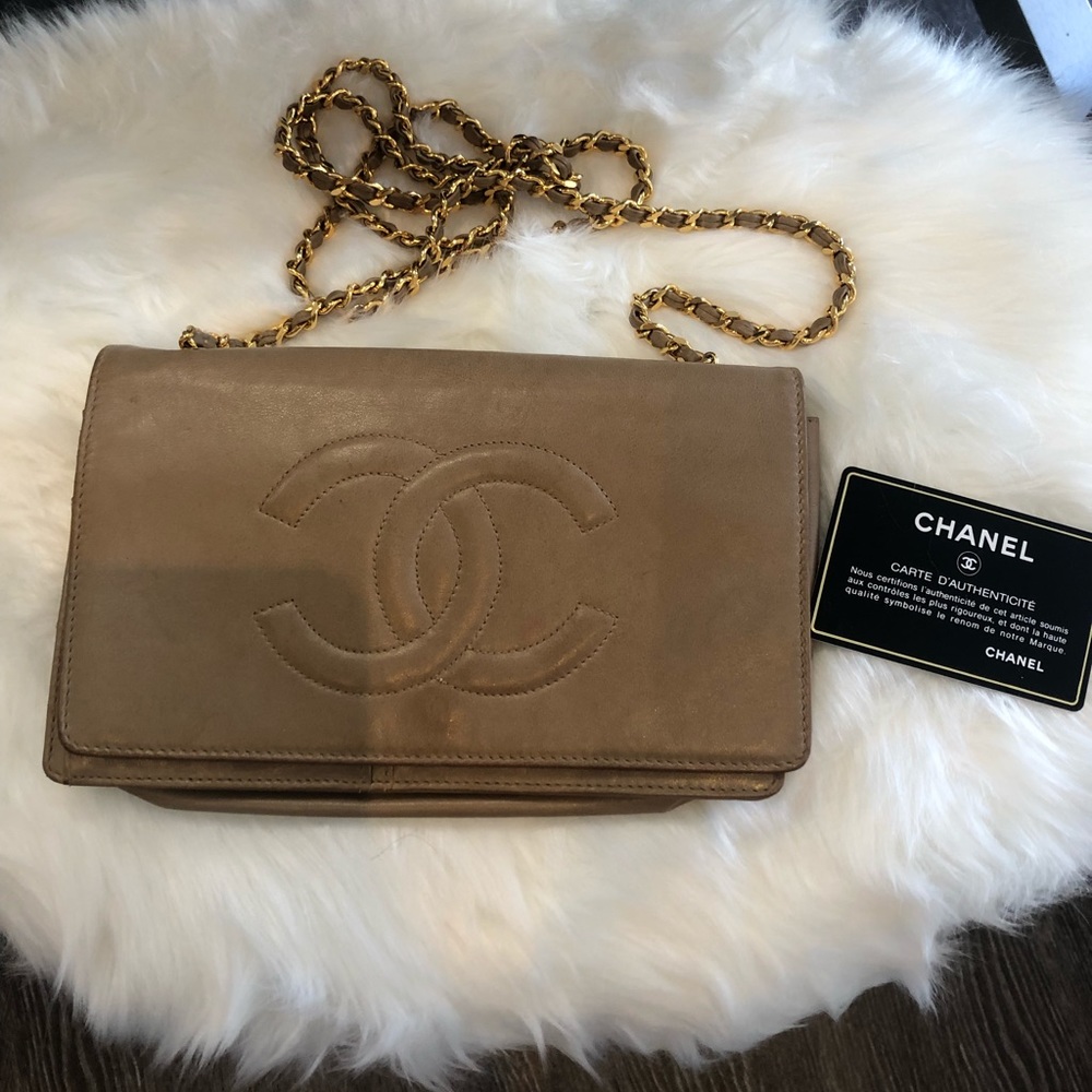 Chanel Wallet On Chain Tan